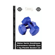 Delux Serisi Kondisyon Antrenman Günlük Spor 7 Kg Plastik Dambıl 2