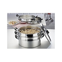 Alüminyum Mantı Tenceresi 28 Cm Beyaz 3,4 Litre 6 Parça - 28 Cm Boyut/ebat - 3,4 L Hacim