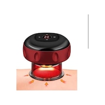 Vakumlu Hacamat Kupası, Şarjlı Kupa Çekme Hacamat Led Işıklı Masaj Ve Selülit Kupasıı Kırmızı Çok Renkli