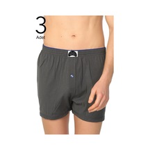 3'lü Paket Havlu Bel Erkek Boxer Füme