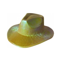 Kovboy Şapkası Hologramlı Sarı