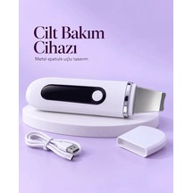 Lb Usb Şarjlı Metal Spatula Uçlu Beyaz Yüz Ve Cilt Bakım Cihazı