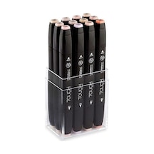 Touch Twin Marker Seti 12 Renk Ten Renkleri Görsel Rengi