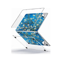 Macbook Pro 13 İnç Kristal Parlak Şeffaf Sert Kılıf Hard Case A2338 M1 M2 A2251 A2289 Uyumlu + Çiçek Desenli 3m Sticker + Şeffaf Klavye Koruyucu 3'lü Set Açık Yeşil Belirtilmemiş