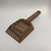 Bezos 3d Baskı Kedi Kumu Küreği - Geniş Hazneli Eleme Küreği-kahverengi Bezos1