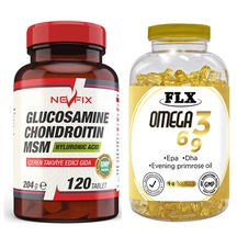 Nevfix Glucosamine Msm 120 Tablet & Flx Omega 3-6-9 90 Tablet