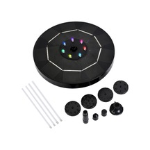 3.5 W Led Renkli Gradyan Işık Güneş Çeşmesi Pompası Siyah