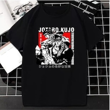 Noıssey Kırmızı Etiket Gala Unisex Jojo Tuhaf Macera T-shirt Model38 16744 Siyah