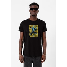 Blue Beetle Lettern Siyah Erkek Tshirt 001