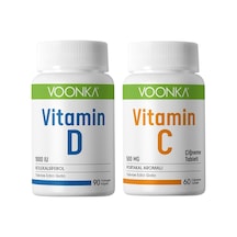 Voonka Vitamin D 90 Yumuşak Kapsül + Voonka Vitamin-C Portakal Aromalı Takviye Edici Gıda 60 Tablet