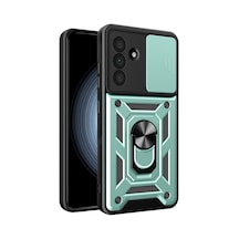 Samsung Galaxy Uyumlu , A37 5g Pars Lens Yüzüklü Silikon - Yeşil