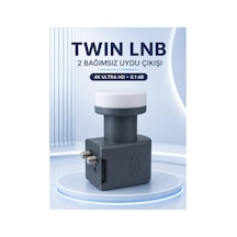 Ku Band Twin Lnb Çift Çıkış 4k Ultra Hd Destekli 0.1 Db Uydu Anten Lnb Çok Renkli