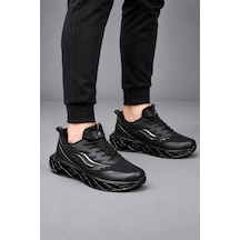 Ht Hotin Lyon Erkek Sneaker Spor Ayakkabı Memory Foam İç Tabanlı Günlük Ayakkabı - Siyah