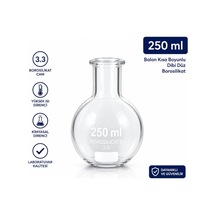 Balon Kısa Boyunlu Dibi Düz Borosilikat 250 Ml