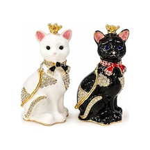 Swaroski Taşlı Kedi Figürü