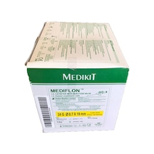 Mediflon 24 G O.D-07 Mm L -19 Mm Sarı Anjiokat 100 Adet Fsm Medikal