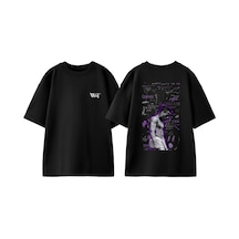 Thewert Xxxtentacion 1 Tasarım Sırt Baskılı Pamuk Siyah Oversize T-shirt