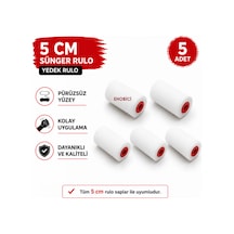 Sünger Rulo 5cm Yedek Sünger 5 Li Takım