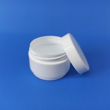 25 ML Beyaz Renk Mini Boş Pomat-Krem-Kozmetik Kutusu 1-100 Adet