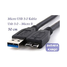 Micro Usb 3.0 Hdd Harddisk Yüksek Hız Şarj Data Kablosu 50 Cm