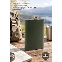 Anta 1 Adet Matara 9 Oz Haki Su Matara, Taşınabilir Flask, Kompakt Şişe 15 X 9,5 Cm