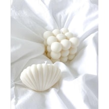 Bernami Vazo Pinterest 2'li Dekoratif Kokulu Mum Seti Beyaz Renk Diğer