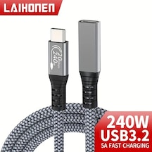 Oldfriend Usb C Uzatma Kablosu 10ft 240w Şarj 20gbps Veri Aktarım 4k Video Usbc 3.2 Type C