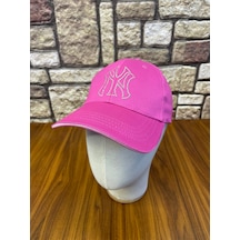 Hamze Ny Yankees New York Detaylı Beyzbol Gabardin Cap Şapka Pembe