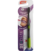 See+ Clean Dental Işıklı Diş Fırçası Yeşil Açık Ahşap