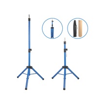 Kuaför Eğitim Mankeni İçin Metal Tripod - Mavi + Taşıma Çantası Renkli