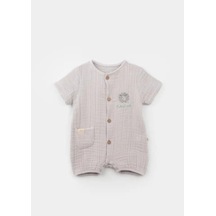 Bibaby Şort Tulum Lamb Friends Gri