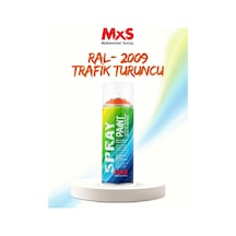 Mxs Ral 2009 Trafik Turuncu Akrilik Sprey Boya 400 Ml Siyah