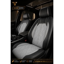 Hyundai İx35 2010-2015 Uyumlu Altar Serisi Tay Tüyü Gri Siyah Premium Koltuk Kılıfı
