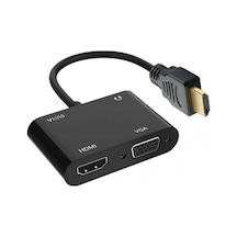 Çoklu Çıkışlı Hdmı Vga Pd Adaptörü