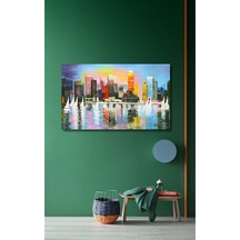 Yelken Büyük Boy El Yapımı Yağlı Boya Tablo 126x83cm