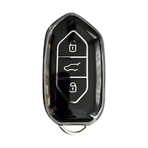 Autohan Keys T10x T10f Akıllı Anahtar Kılıfı, 3 Tuşlu, Nano Koruma Siyah-gümüş