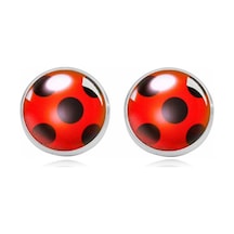Mucizevi Uğurböceği Ladybug Küpe Kwami Mucize Küpe Siyah