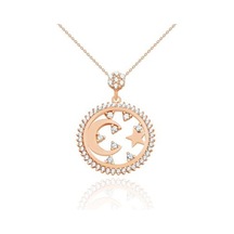 Gülaylar - Altın 14 Ayar Ay Yıldız Kolye N11.30002