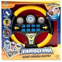 Sarı Oyuncak Direksiyon-Türkçe Sesli- Müzikli Eğitici Yarışçı