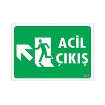 Acil Çıkış Uyarı Levhasi 25X35 Kod: 947 (241787721)