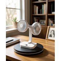 Çift Başlıklı Masaüstü Fan Ayarlanabilir Hız, 720 Salınım, Uczzzsp01fan-7