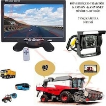 Döverbiçer Traktör Arka Görüş 18 Led Kamera Sistemi Monitör 7 İnç