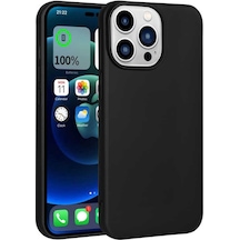 Kilifone - Apple Uyumlu iPhone 14 Pro Max - Kılıf Mat Renkli Esnek Premier Silikon Kapak - Siyah