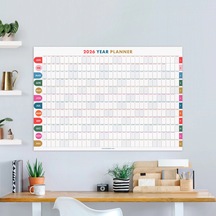 2026 Yıllık Planlayıcı Duvar Takvimi, 2026 Duvar Takvimi, Canlı Parlak Renkli, Minimalist Duvar Takv