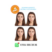 Vesikalık Biyometrik Fotoğraf Baskısı - 16 Adet