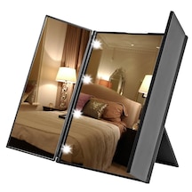 Techtic Led Işıklı Katlanabilir Makyaj Aynası Masaüstü Taşınabilr