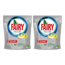 Fairy Platinum Limon Kokulu Bulaşık Makinesi Deterjanı 2 x 43 Tablet