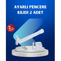 Pencere Güvenlik Kilidi Açılma Sınırlayıcı Aparat 2 Adet Mh-hs4370-7416