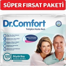 Dr Comfort Yetişkin Bel Bantlı Hasta Bezi Large 120 Adet L