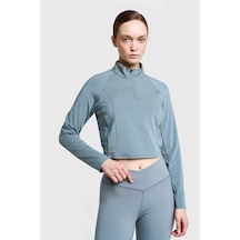 Lescon Kadın Antrenman Yarım Fermuarlı Sweatshirt 26b-2059 Yeşil